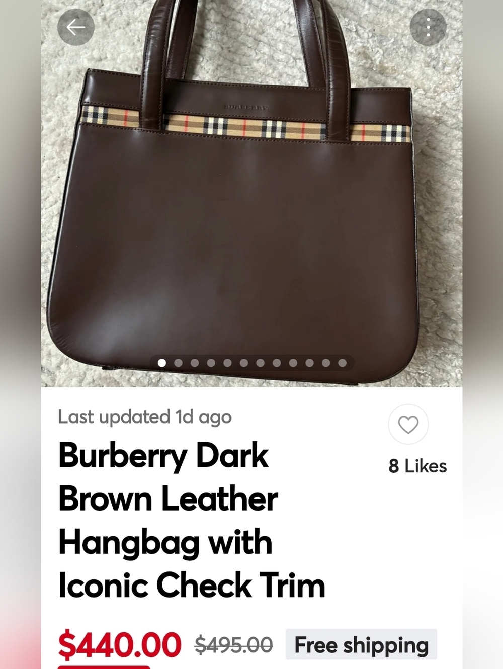 Burberry Authentic Leather Bag - Picture 15 of 15